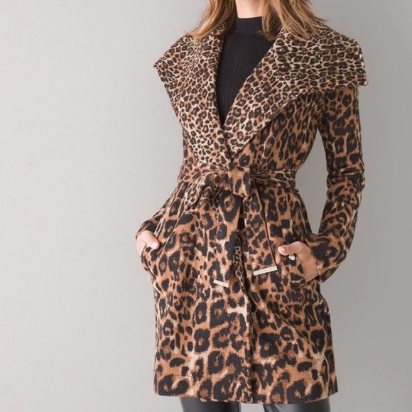 White House Black Market | Jackets u0026 Coats | Whbm Animal Print Sweater Coat  | Poshmark